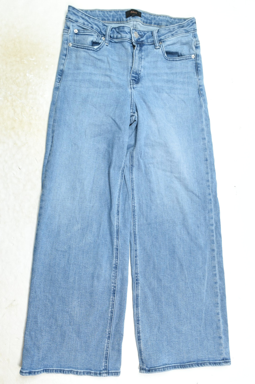 Quince Luna Stretch Wide Leg Jeans Womens 30 Blue Relaxed Fit Organic Cotton